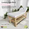 Natural and white bed natural look spa bed