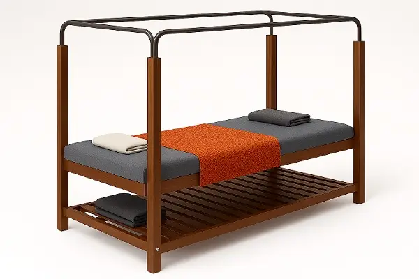 The Maha 180x90x67 lifestyle a The Maha Thai Bed with Ashiatsu Bars